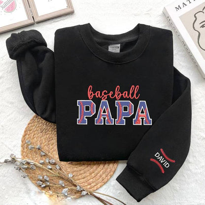 Embroidered Baseball Mama Crewneck Sweatshirt