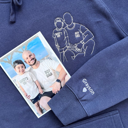 Custom Embroidered Father Day Sweatshirt, Dad Hoodie