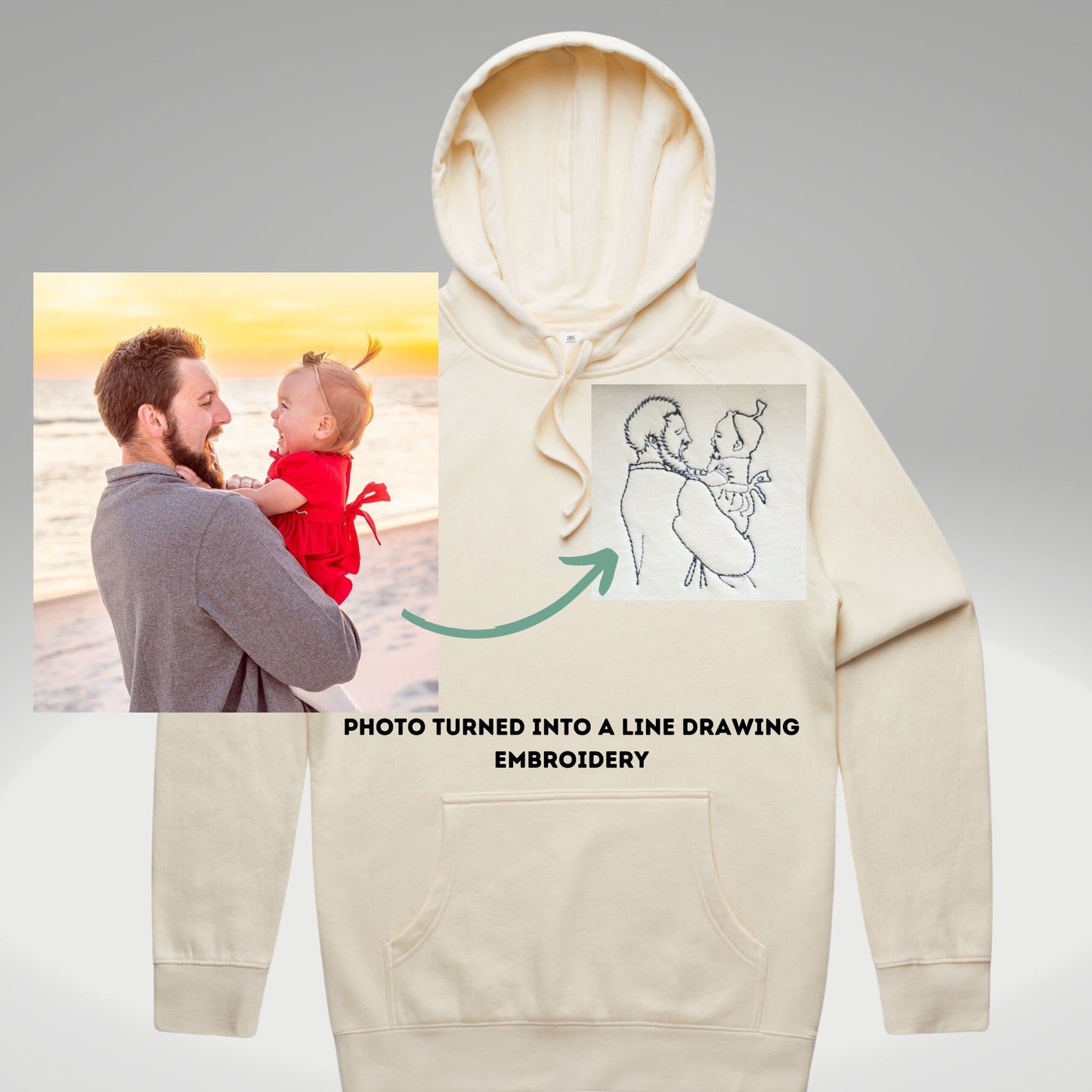 Custom Embroidered Father Day Sweatshirt, Dad Hoodie