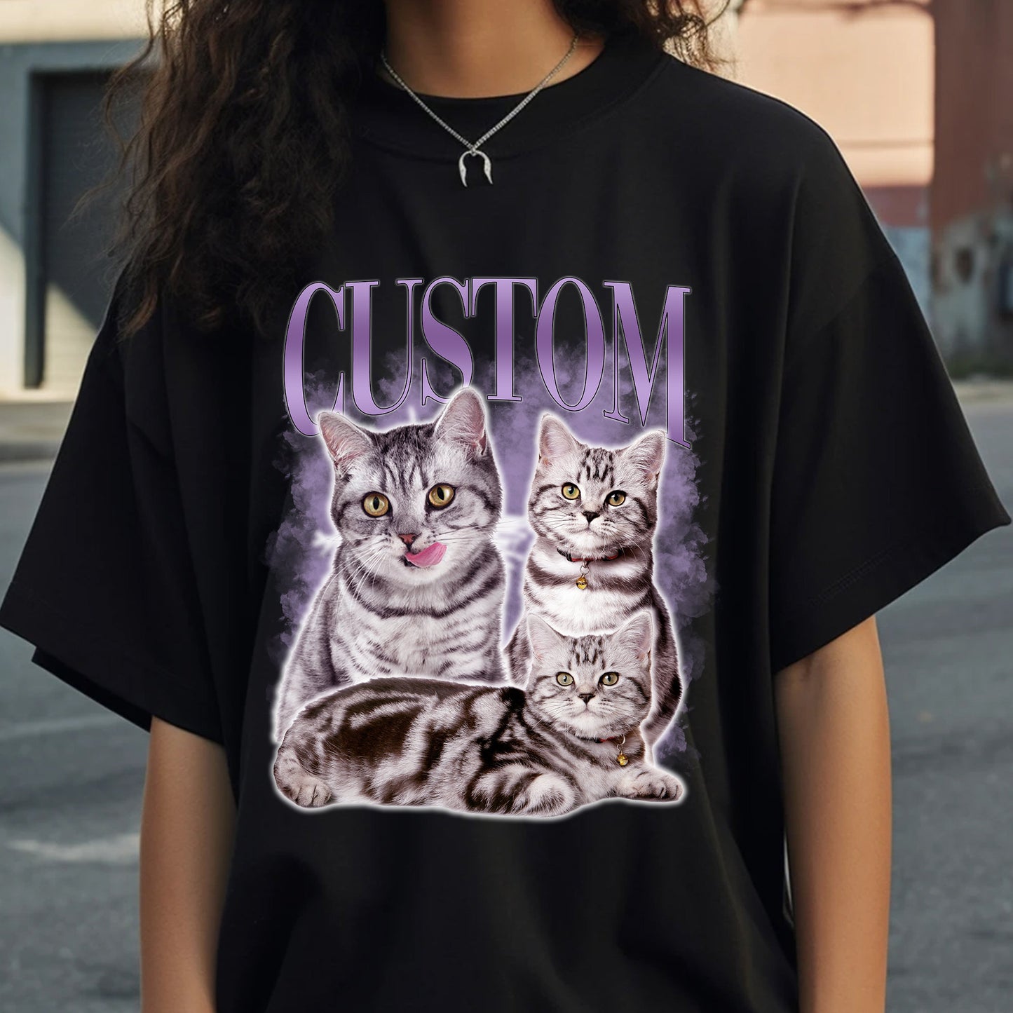 Custom Vintage Tee with Pet's Photos