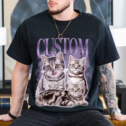 Custom Vintage Tee with Pet's Photos