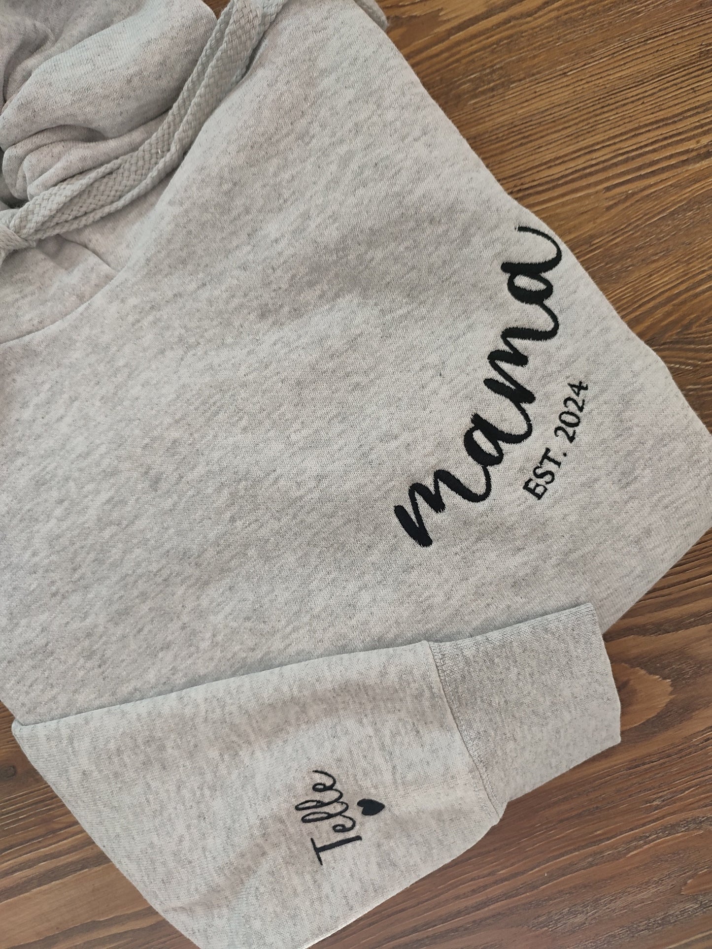 Embroidered Mom Dad Est With Kids Names On Sleeve