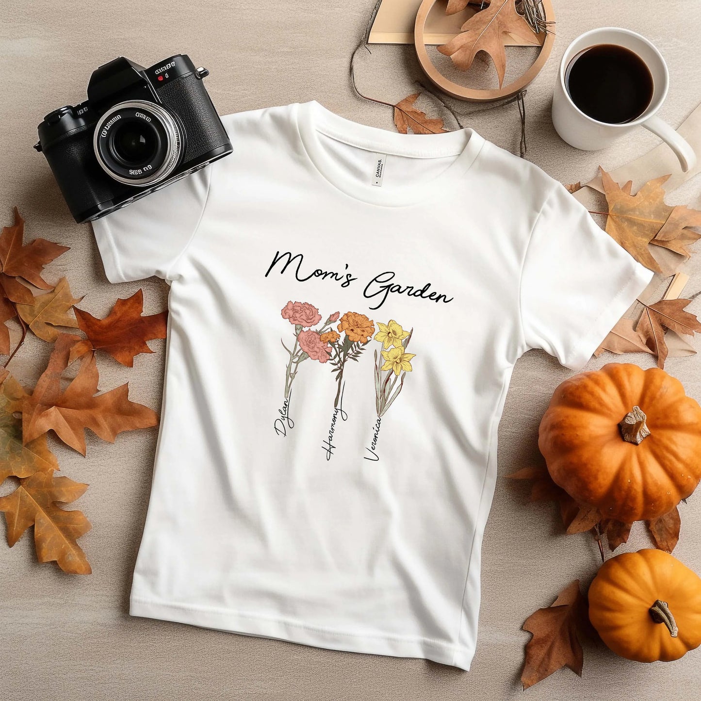 Grandma's Garden Shirt, Custom Birth flower T-shirt, Gift for Grandma