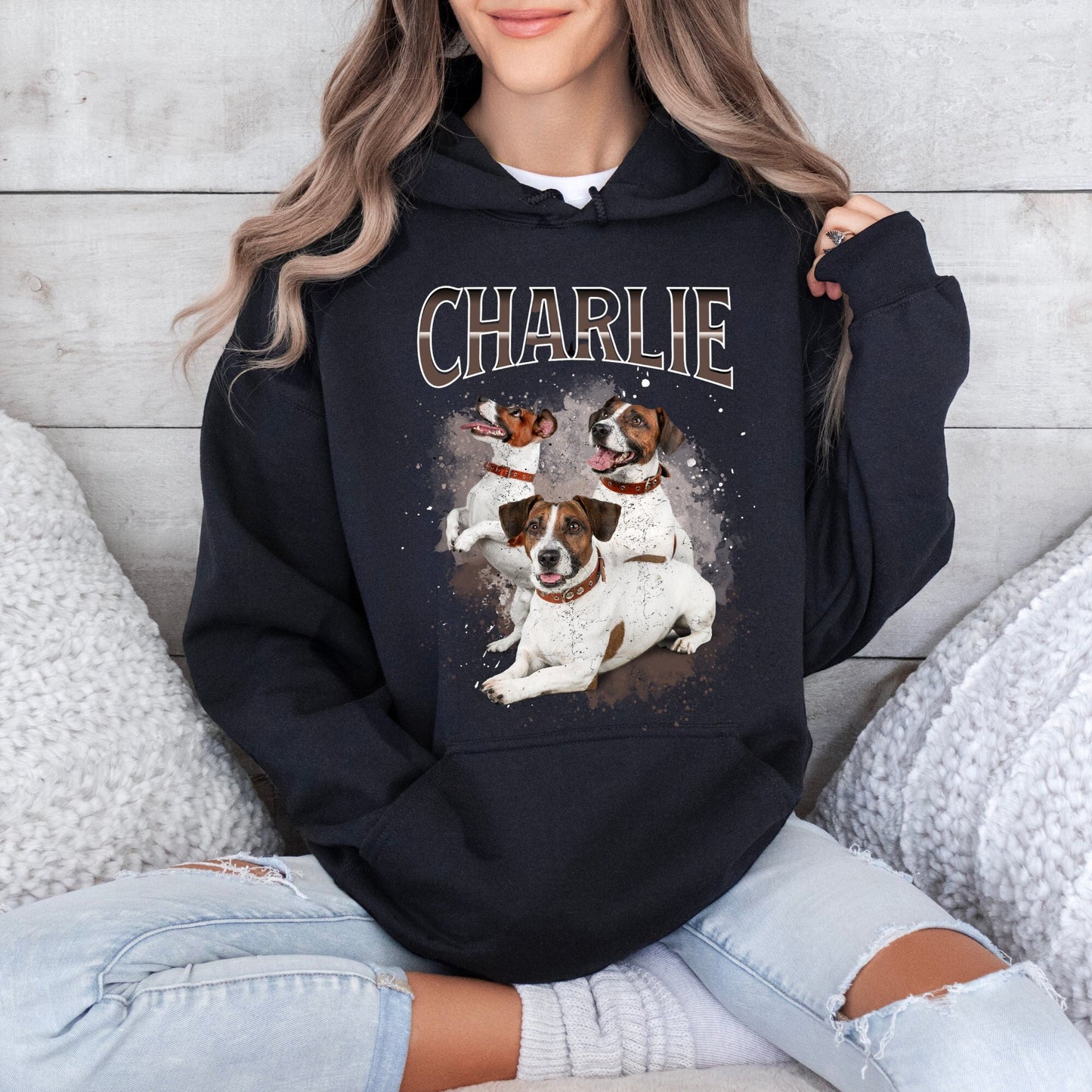 90s Personalized Pet Sweater with Pet Photo Name