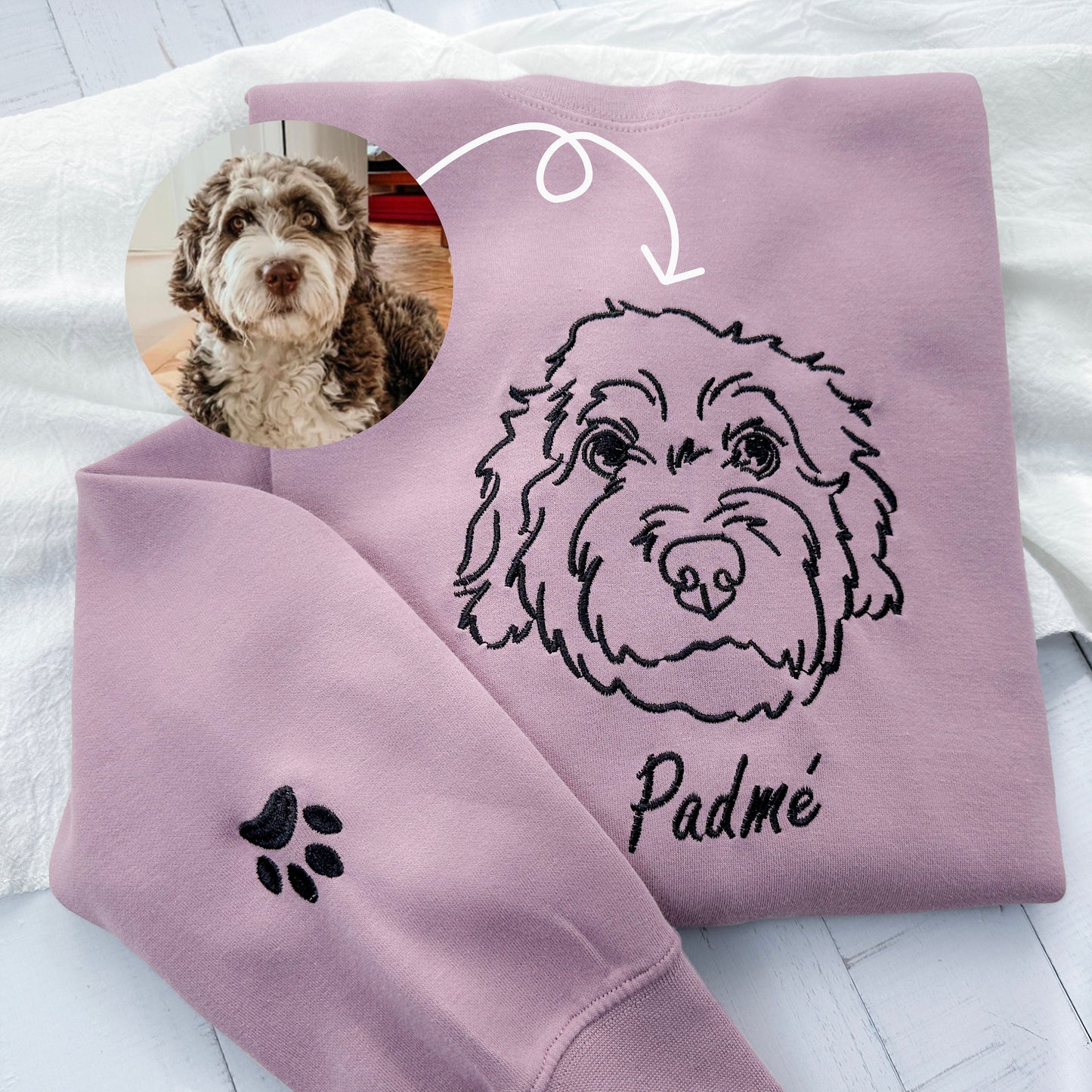 Custom Embroidered Dog Hoodie, Gifts For Dog Lovers