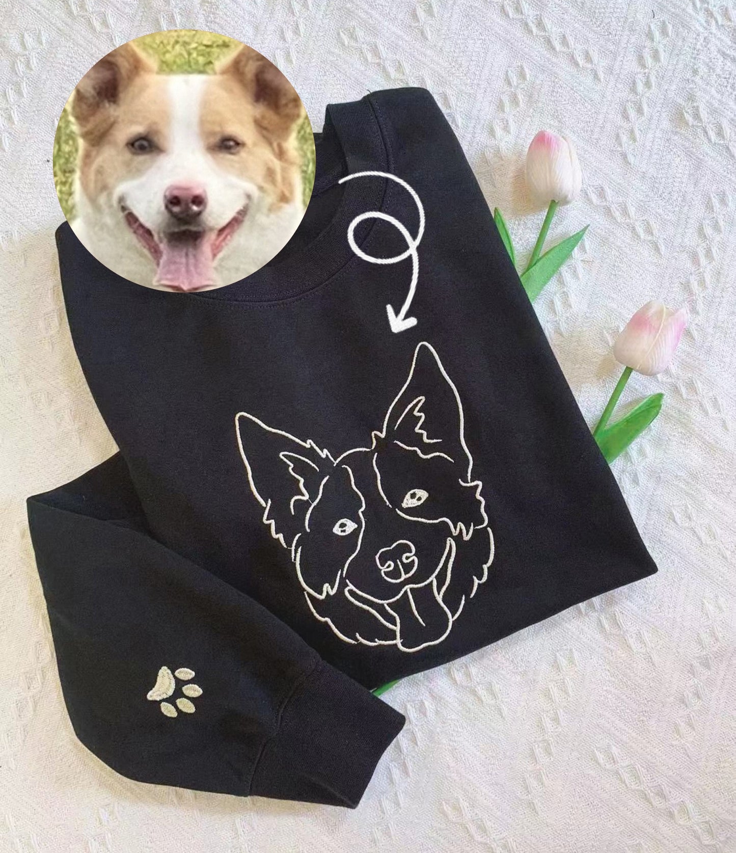 Custom Embroidered Dog Hoodie, Gifts For Dog Lovers