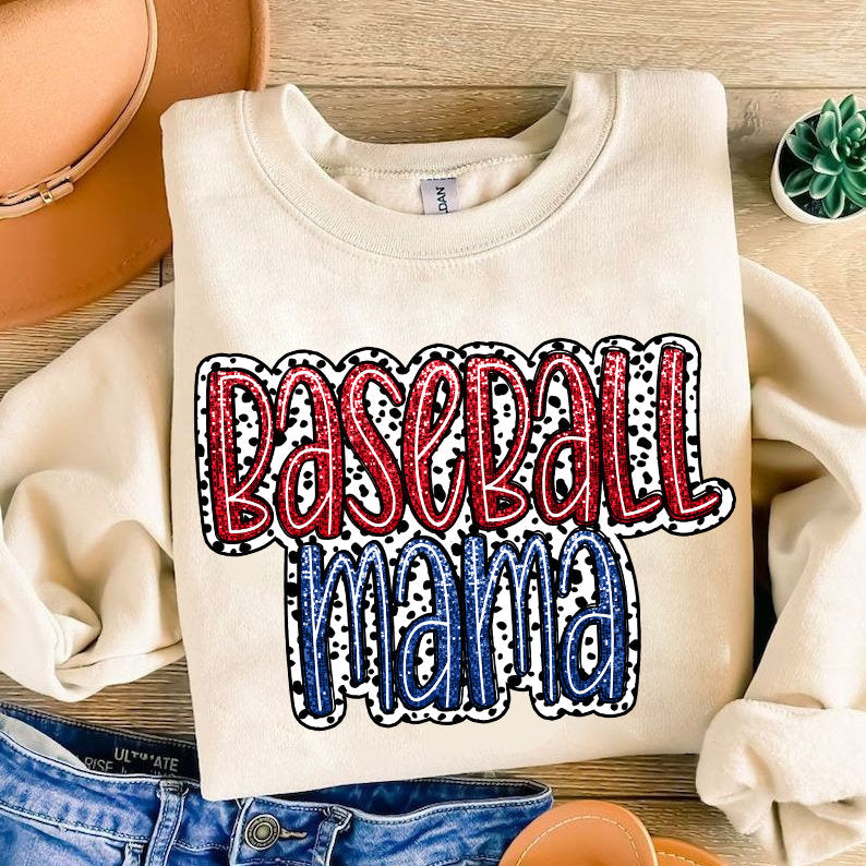 Glitter Baseball Mama Tops, Mother’s Day Gift,Mom Life Shirt