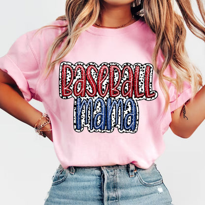 Glitter Baseball Mama Tops, Mother’s Day Gift,Mom Life Shirt