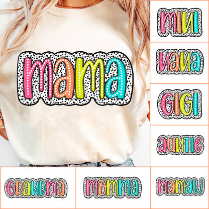 Custom Colorful Mama Dalmatiner Dots Tops, New Gift for Mothers Day