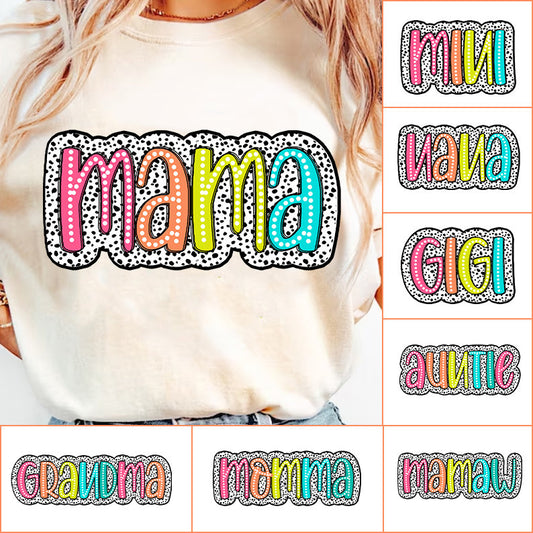 Custom Colorful Mama Dalmatiner Dots Tops, New Gift for Mothers Day