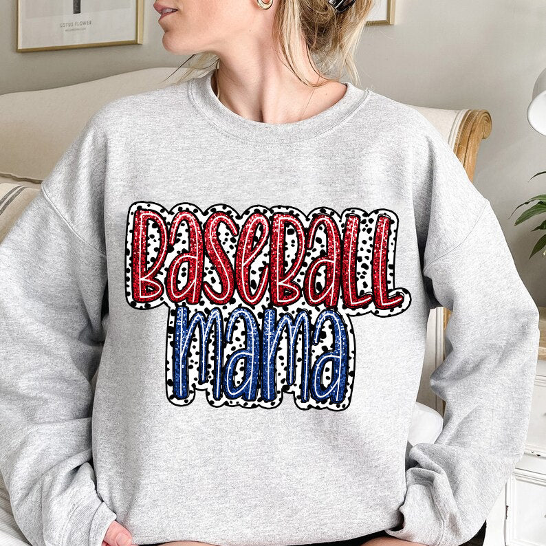 Glitter Baseball Mama Tops, Mother’s Day Gift,Mom Life Shirt