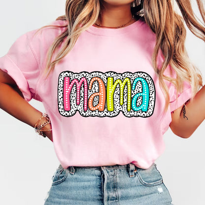 Custom Colorful Mama Dalmatiner Dots Tops, New Gift for Mothers Day