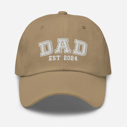 DAD Est Year Embroidered Dad Hat