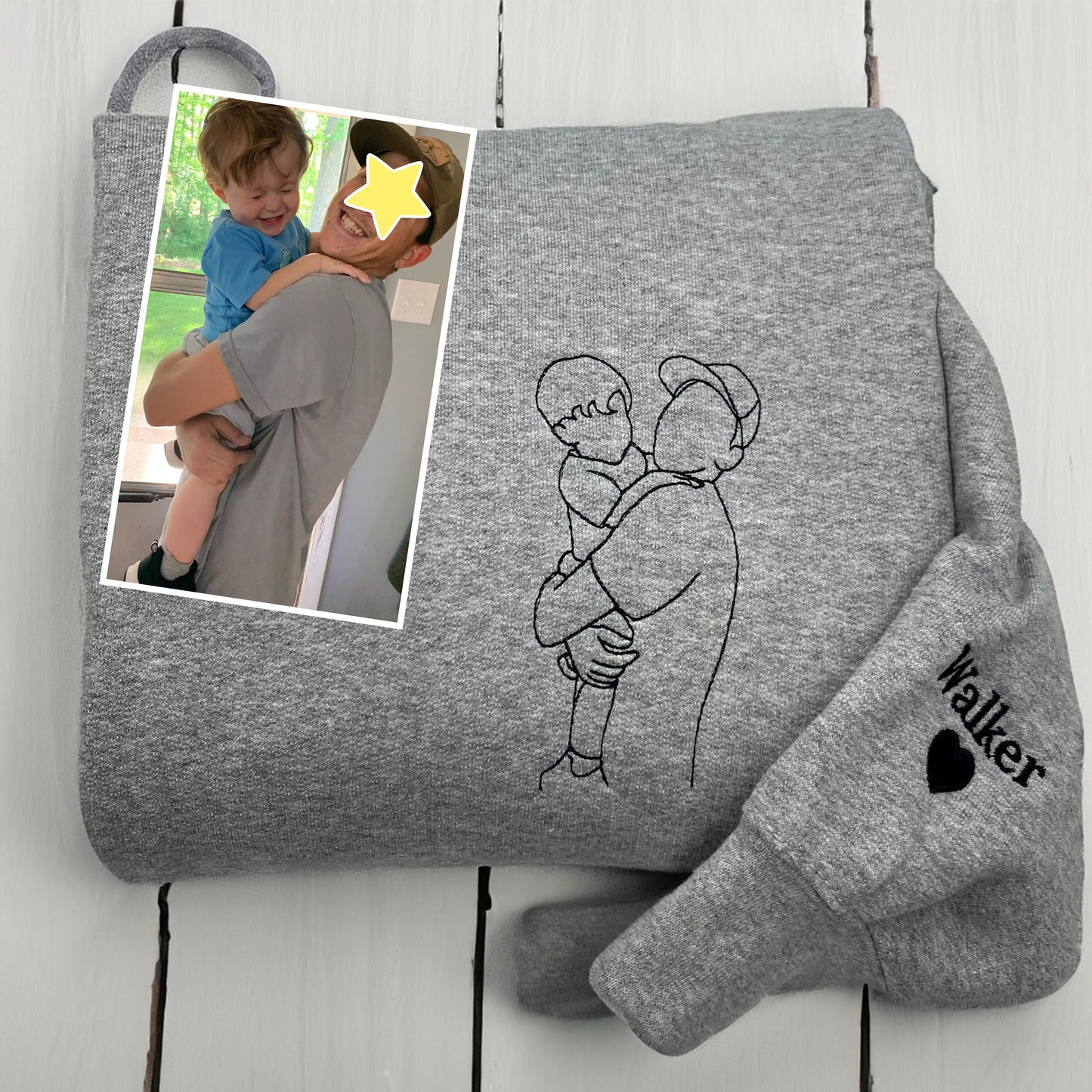 Custom Embroidered Father Day Sweatshirt, Dad Hoodie