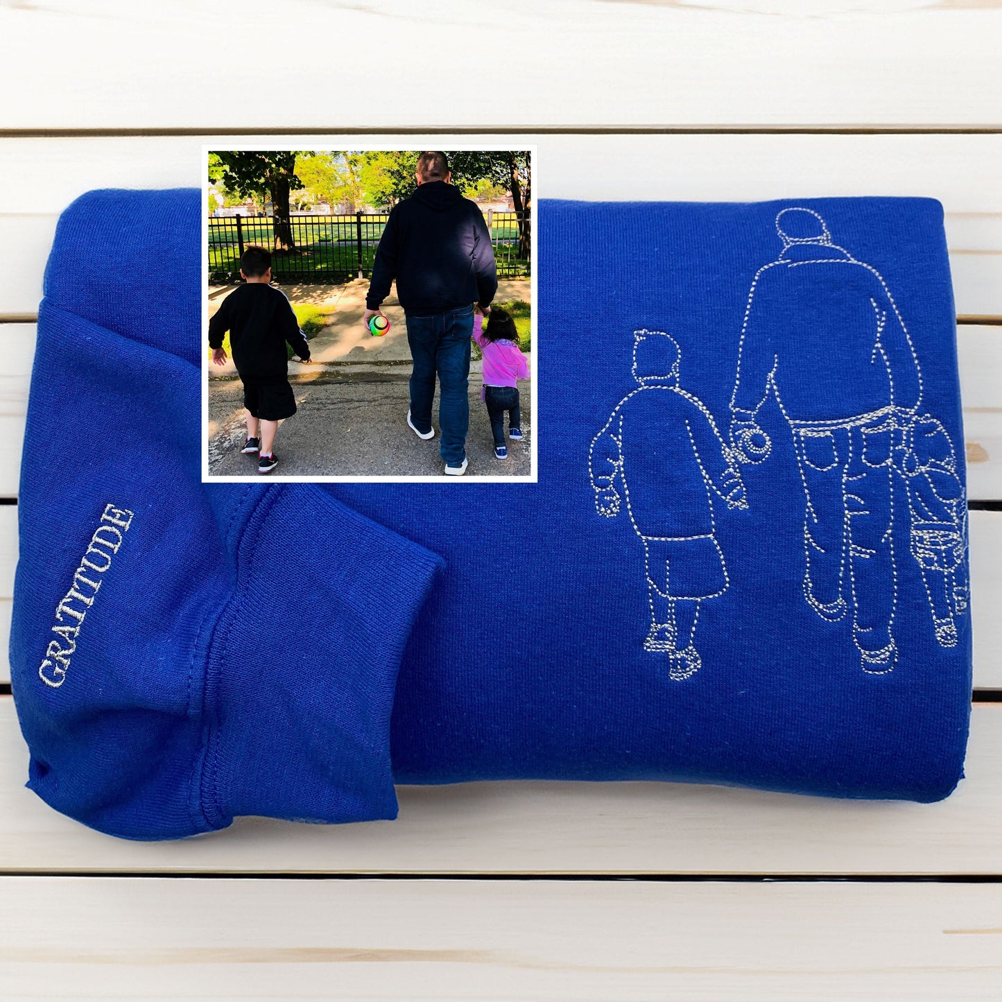 Custom Embroidered Father Day Sweatshirt, Dad Hoodie