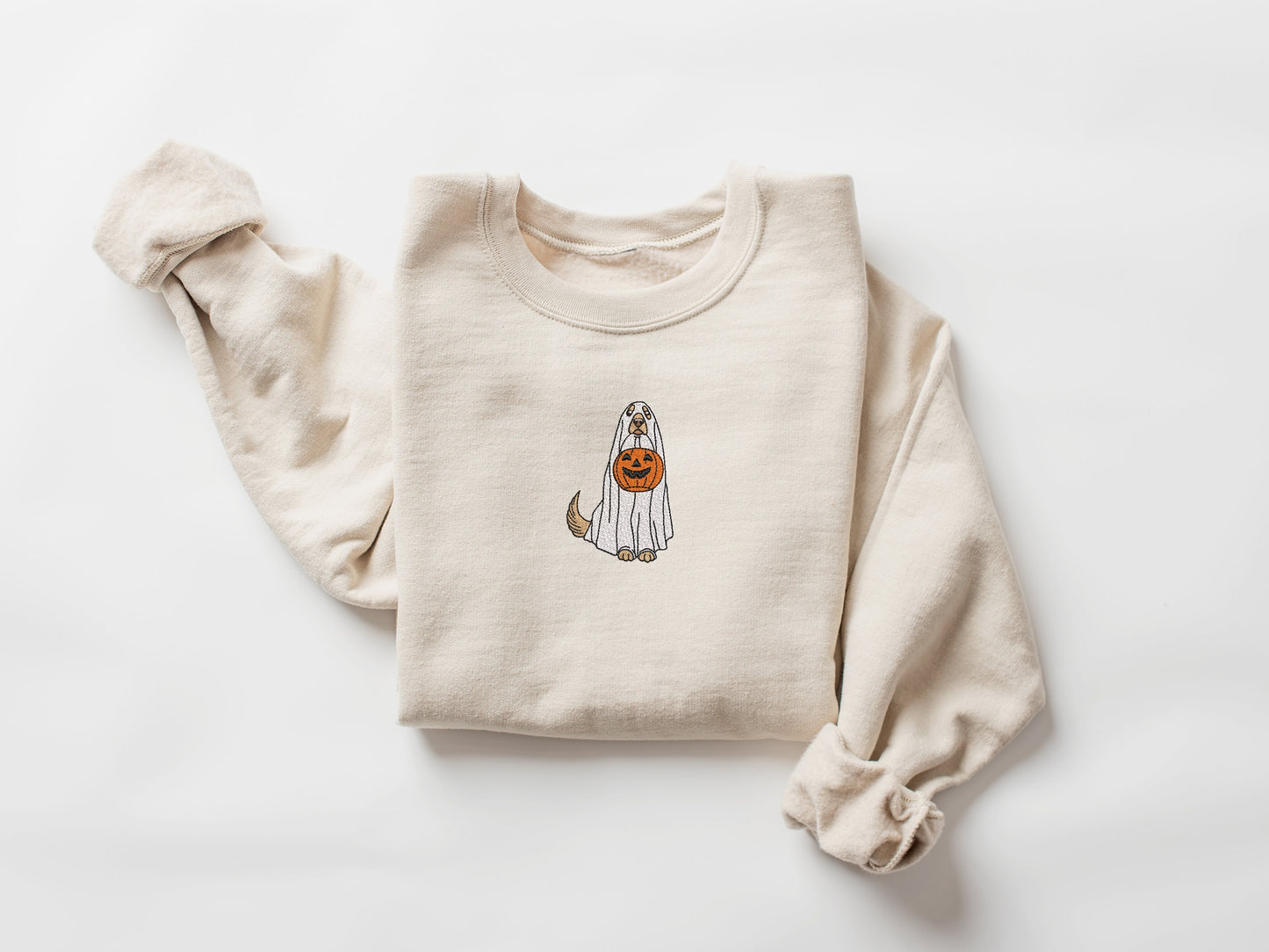 Embroidered Ghost Dog Sweatshirt