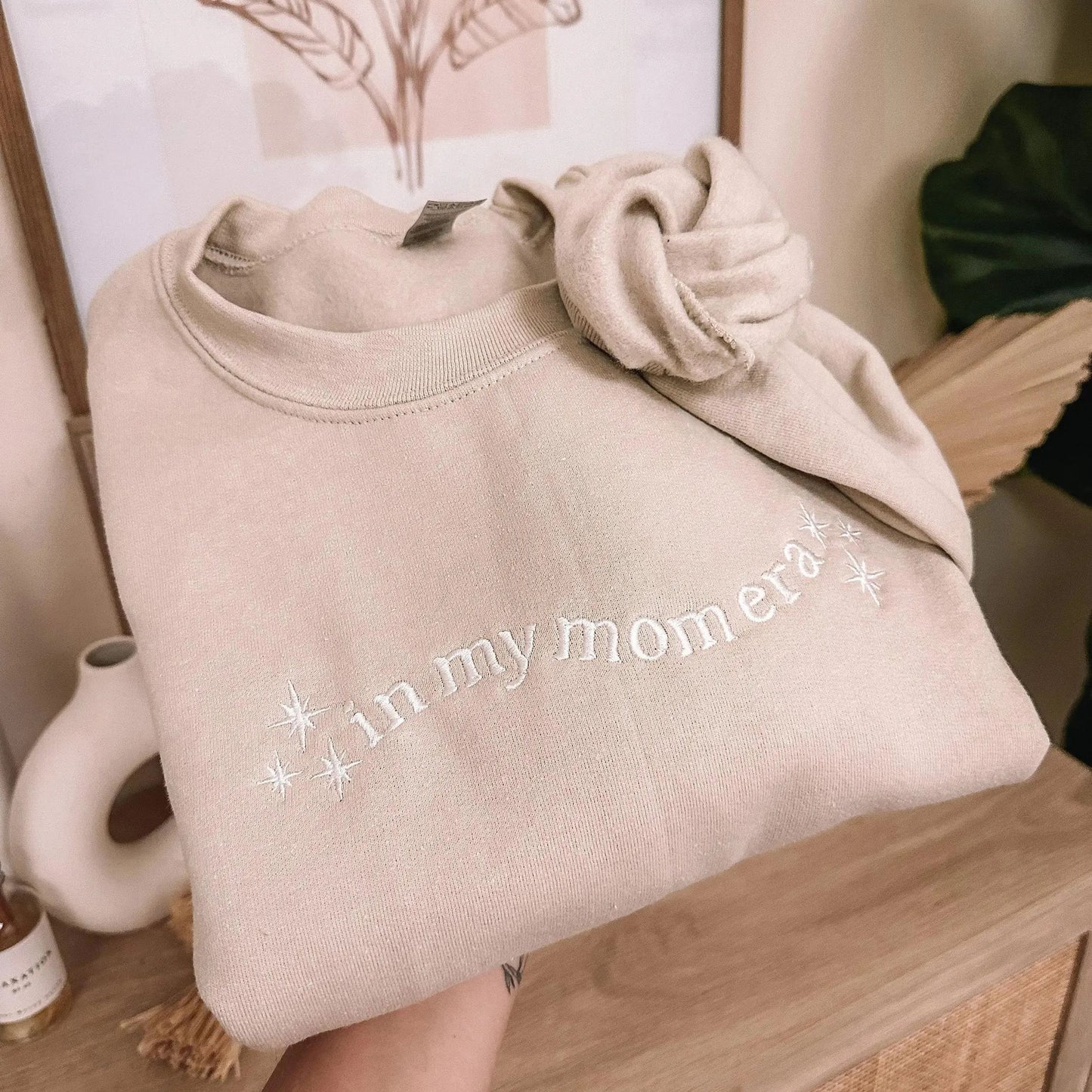 Embroidered In my mom era Sweatshirt,Hoodie