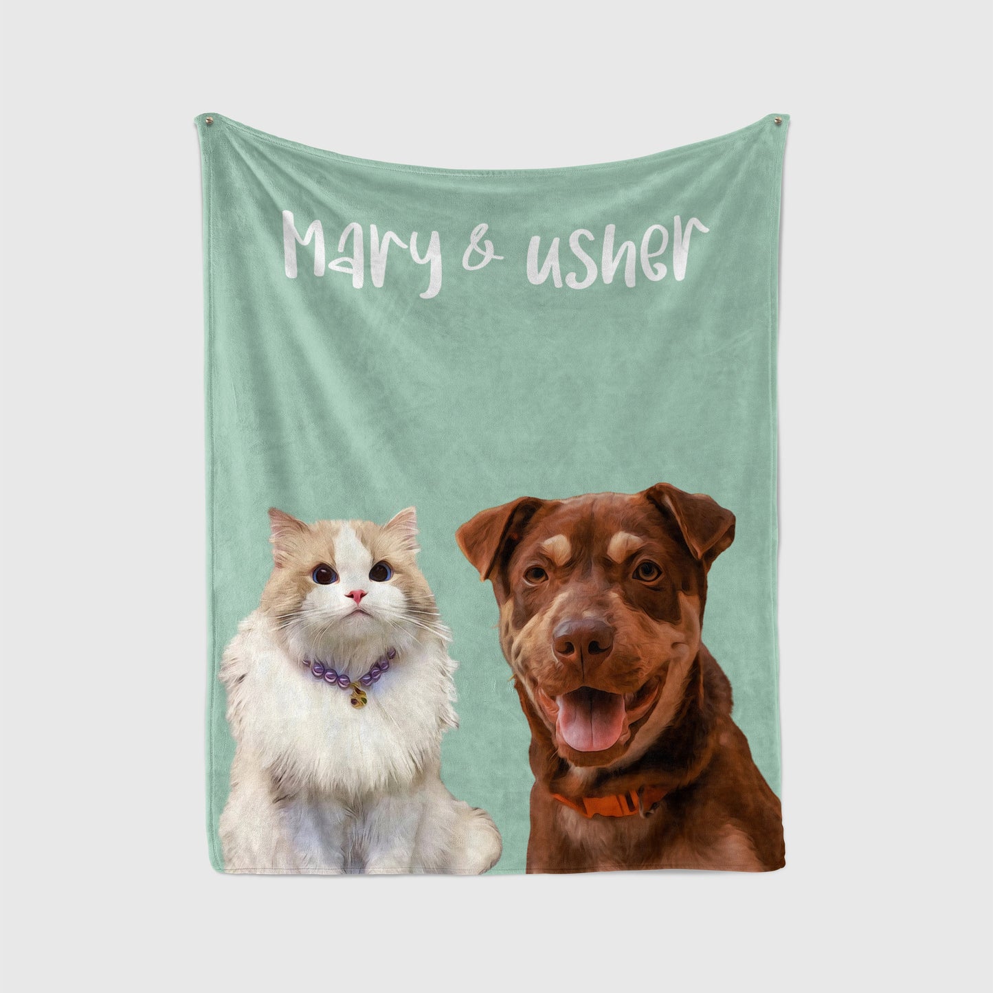 Personalized Pet Photo Blanket, for Pet Lover Gifts