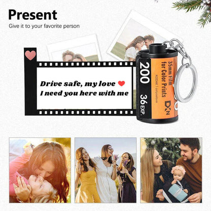 💖For Lover💖Custom Drive Safe Film Roll Keychain For Your Love