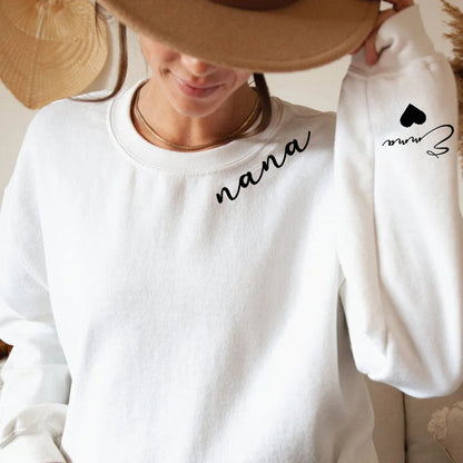 Mama Sweatshirt, with Children's Names on the Sleeve, Custom Mother's Day Sweatshirt