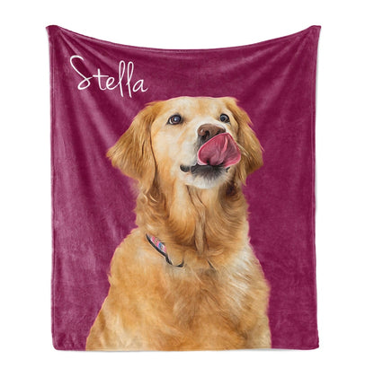 Personalized Pet Photo Blanket, for Pet Lover Gifts