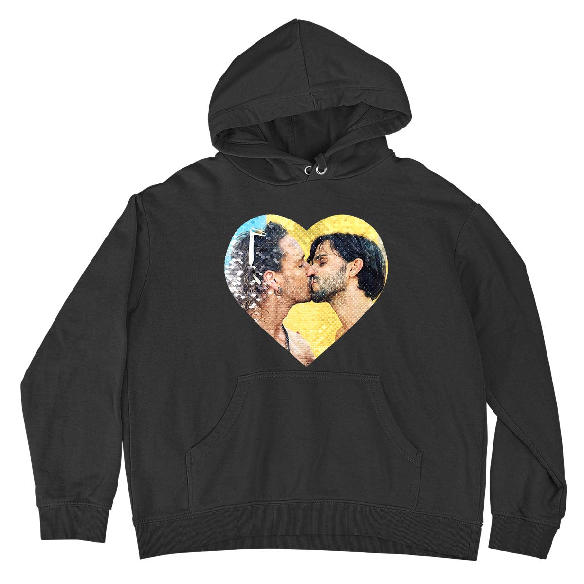 Custom Love Wins Flip Sequin Hoodie (Double Print)