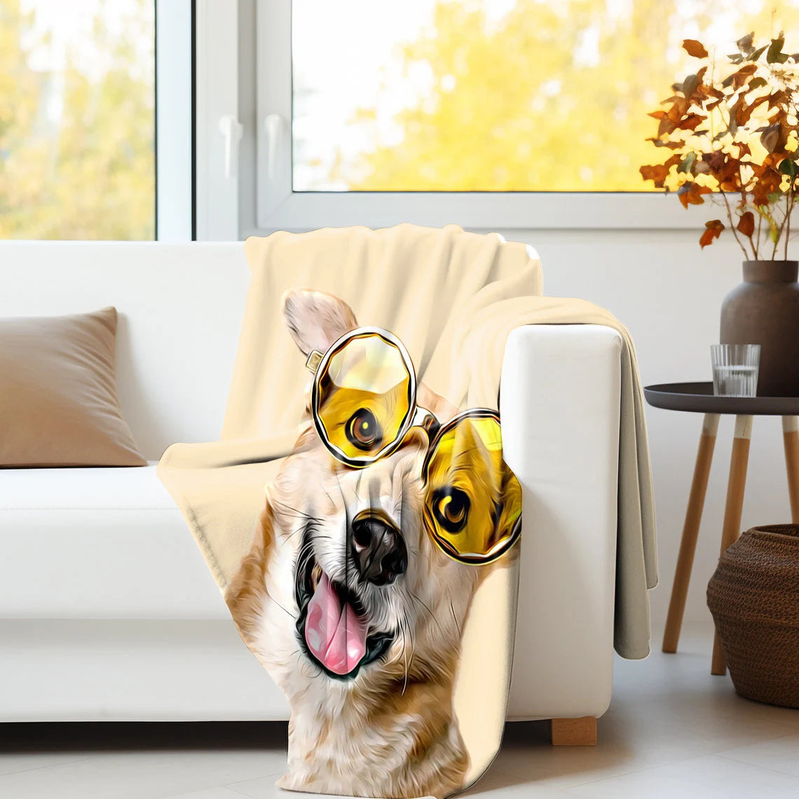 Personalized Pet Photo Blanket, for Pet Lover Gifts