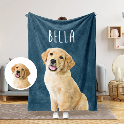 Personalized Pet Photo Blanket, for Pet Lover Gifts