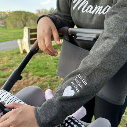 Custom Embroidered Mama Sweatshirt with Names