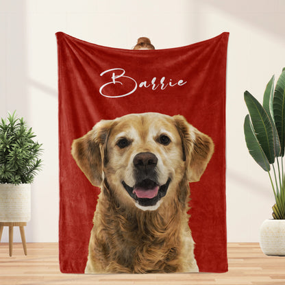 Personalized Pet Photo Blanket, for Pet Lover Gifts