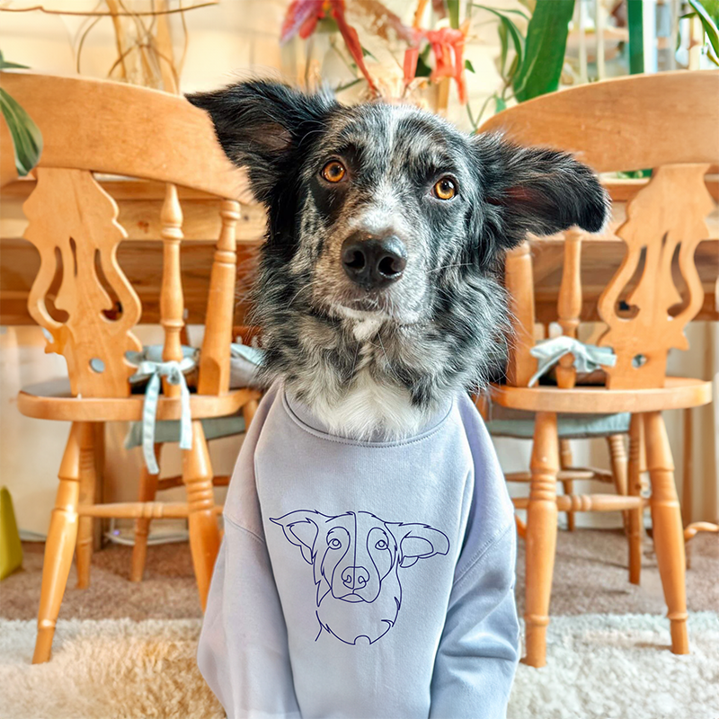 Embroidered Personalised Outlined Photo Portrait Sweatshirt