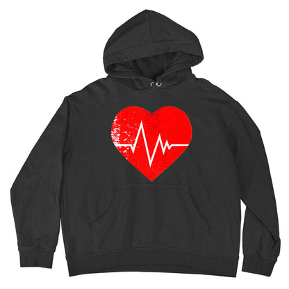 Custom Heart Beat Flip Sequin Hoodie (Double Print)