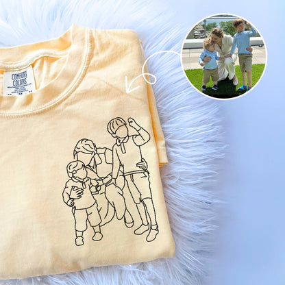 Personalized Embroidered Outline Photo Sweatshirt